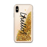 Hello Liquid Glitter Phone Case