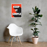 Keep it simple framed poster