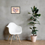 Heart framed matte paper poster