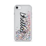 Hello Liquid Glitter Phone Case
