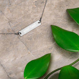 Personalized Engraved Silver Bar Chain Necklace