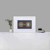 Time Is Money Matte Paper Framed Poster With Mat