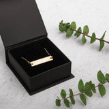 Personalized Engraved Silver Bar Chain Necklace