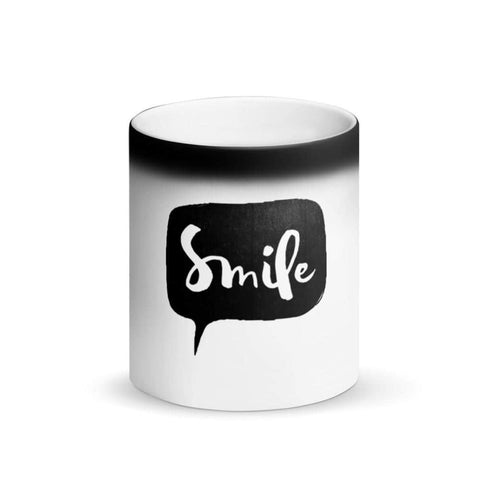 Smile Matte Black Magic Mug
