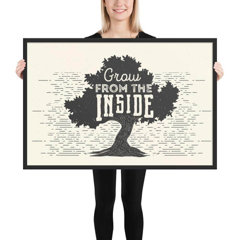 Grow framed matte paper poster