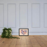 Heart framed matte paper poster