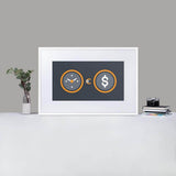 Time Is Money Matte Paper Framed Poster With Mat