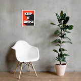Keep it simple framed poster