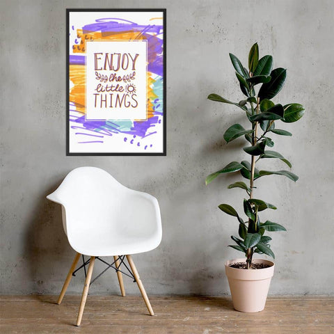 Little things framed matte paper poster
