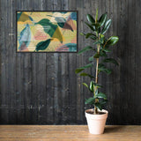Leaf framed matte paper poster