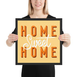 Sweet home framed photo paper poster