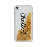 Hello Liquid Glitter Phone Case