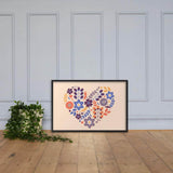 Heart framed matte paper poster